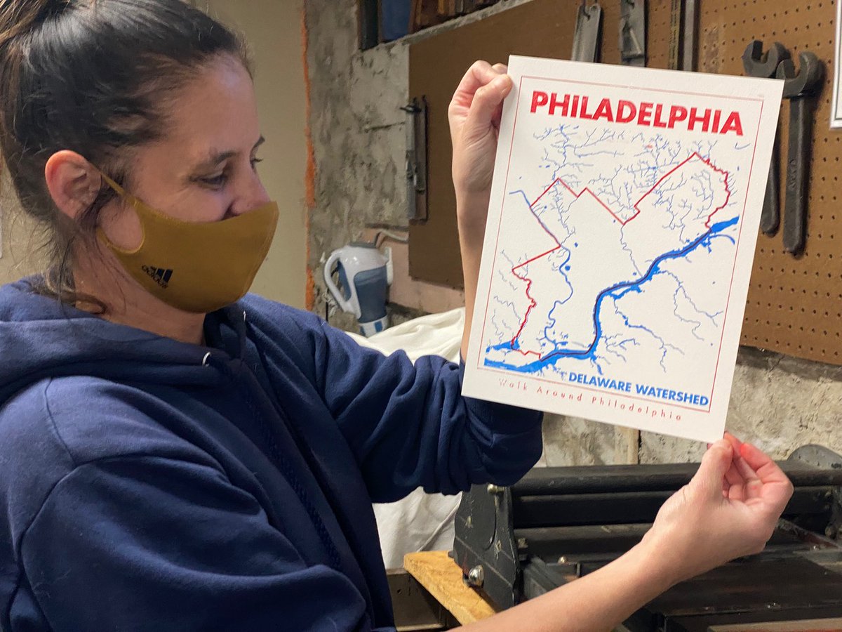 PPEHLab's tweet photo. SATURDAY: Join us & @WalkAroundPhila for 2 FREE printmaking workshops to make your own map of #philadelphia & the #delawareriver watershed as part of the #EcotopianToolkit project!
9:30AM: Penn’s campus @ Williams Hall, 36th & Spruce
2:30PM: @phillyseaport on Penn’s Landing https://t.co/mIfDEeG6Te