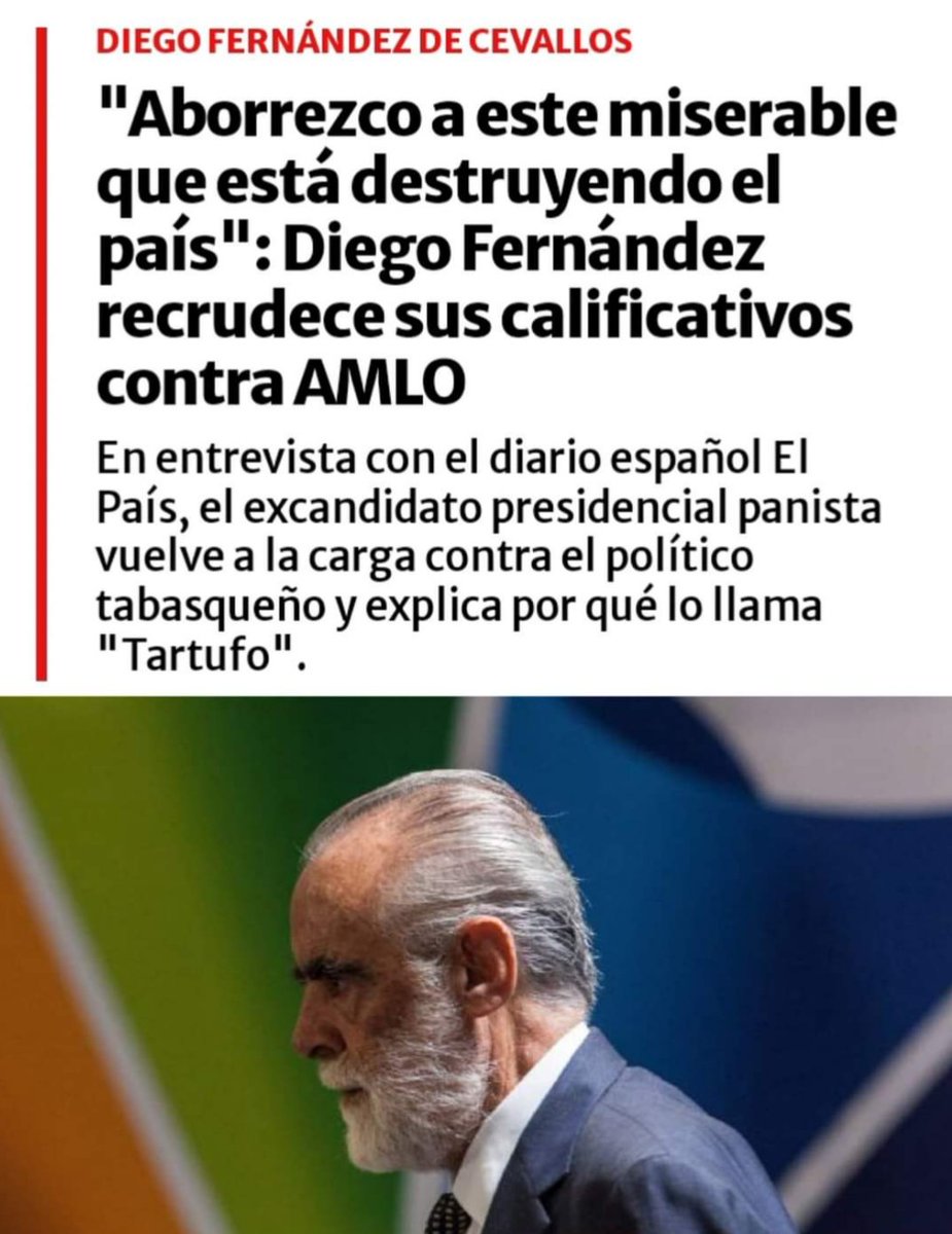 "Aborrezco a este miserable que está destruyendo el país"

Diego Fernández de Cevallos.

¡Bravo jefe Diego! 👇👏👏👏👏