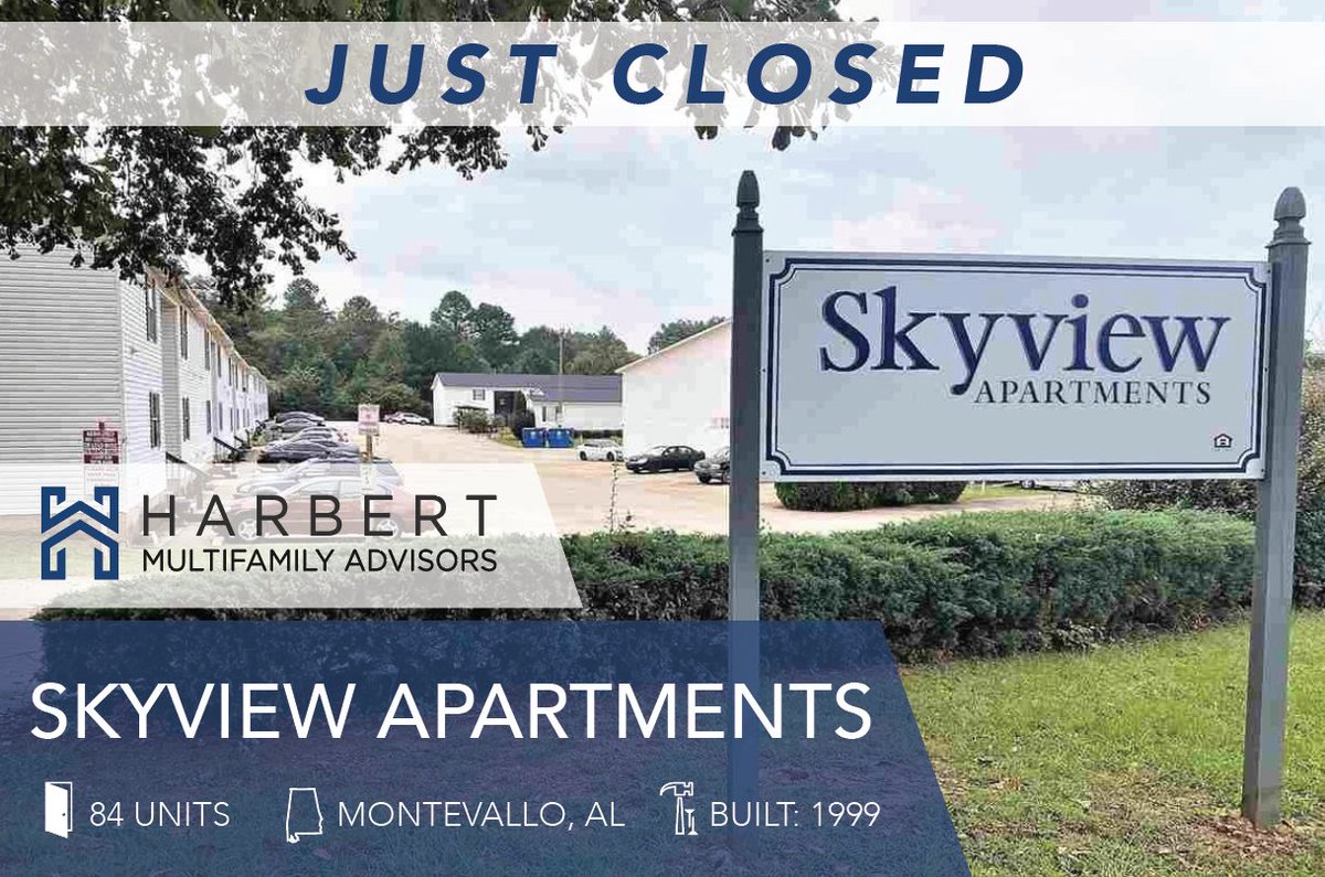 HMABham's tweet photo. HMA Closing: Skyview Apartments | 84 Units | Montevallo, AL - https://t.co/vm34Dr8qAP https://t.co/SdwgTvkrtV