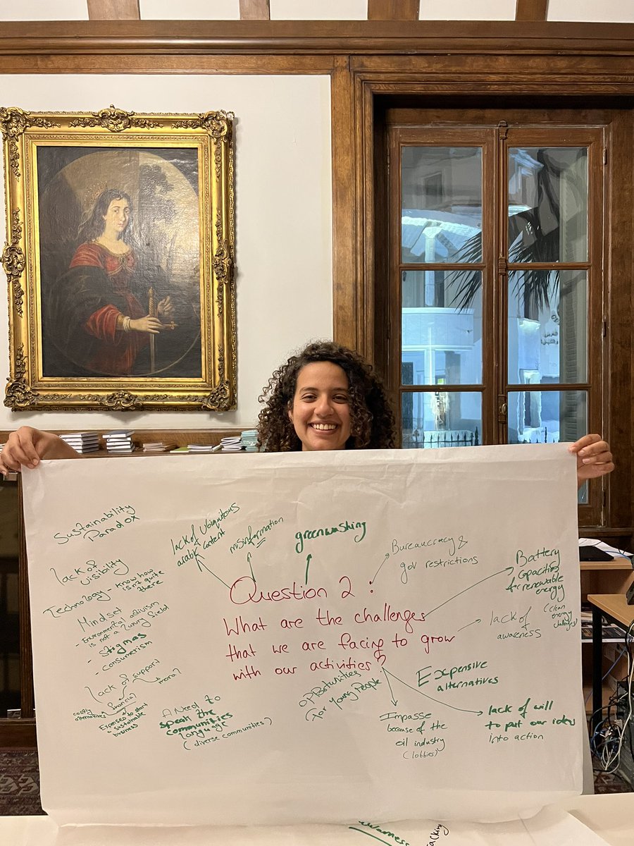 cairoclimate's tweet photo. Brainstorming challenges can be fun!! Let’s work on the solutions!! #europe2020 #greenwashing #COP27 #greenmap #greenalexandria #sustainability #ClimateAction #ClimateCrisis #Plastic https://t.co/Tt1haqTEqt