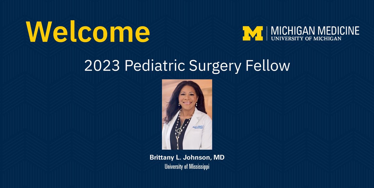 UM Pediatric Surgery (@umpedssurg) on Twitter photo We are thrilled to welcome <a href="/brittljohn/">Brittany L. Johnson, MD 🧸🩺</a> to our pediatric surgery family! A pediatrician AND a future pediatric surgeon with BIG plans. We can’t wait! It’s GREAT TO BE A MICHIGAN WOLVERINE. #pedsurgthebestsurg We are thrilled to welcome <a href="/brittljohn/">Brittany L. Johnson, MD 🧸🩺</a> to our pediatric surgery family! A pediatrician AND a future pediatric surgeon with BIG plans. We can’t wait! It’s GREAT TO BE A MICHIGAN WOLVERINE. #pedsurgthebestsurg