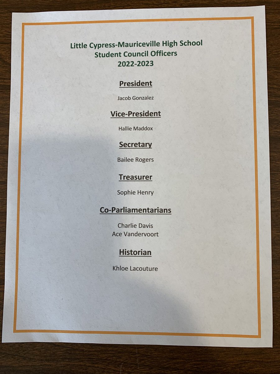 Congrats to our newly elected officers!