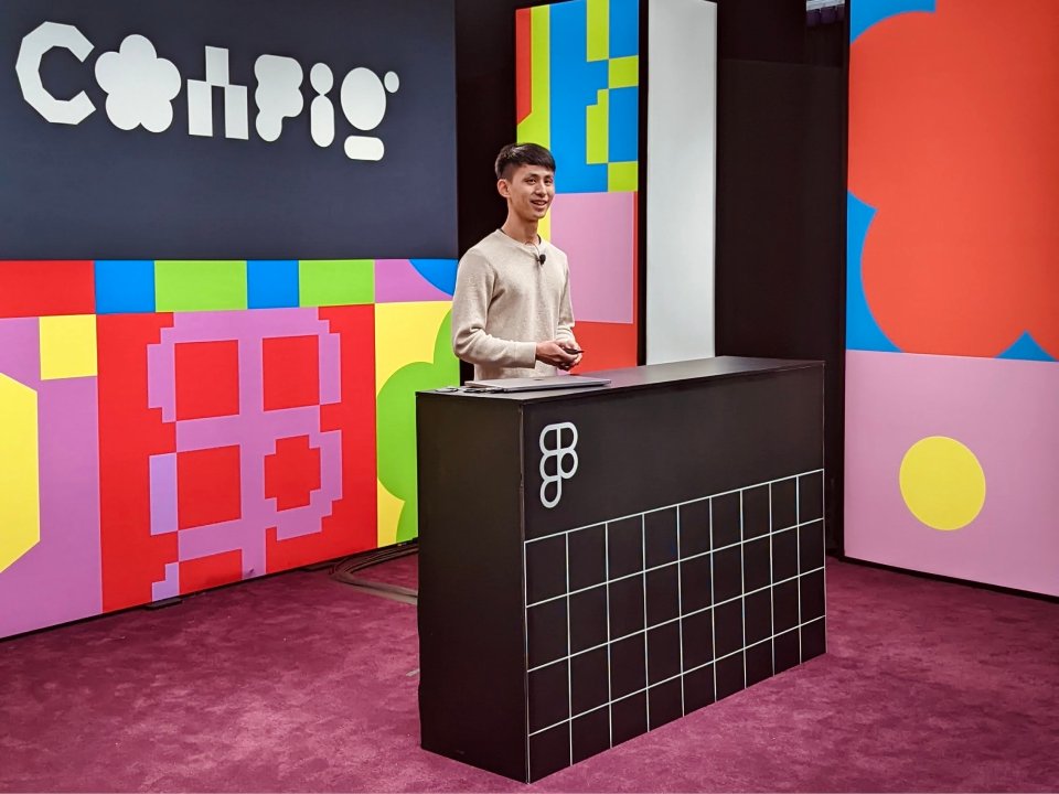 lichinlin's tweet image. Five years ago I made my poster design with Figma. Fortunately, I got the chance to meet all the amazing ppls behind this product on #Config2022.
🌈 a thread(1/10)