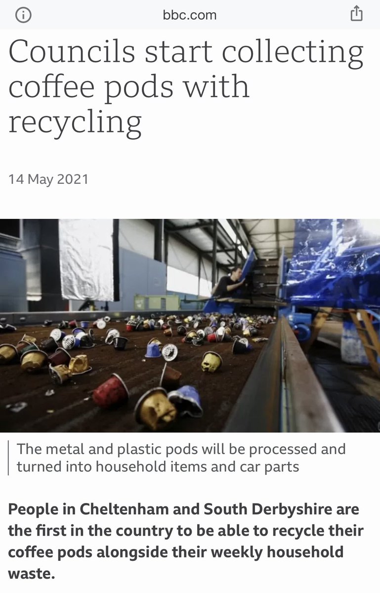 CGrounders7's tweet photo. 💡Did you know?💡 In UK they have piloted collecting home consumed “coffee pods” into separate recycling waste #Sustainability #CoffeeGrounders #AmChamHackers https://t.co/N0734OAdAI