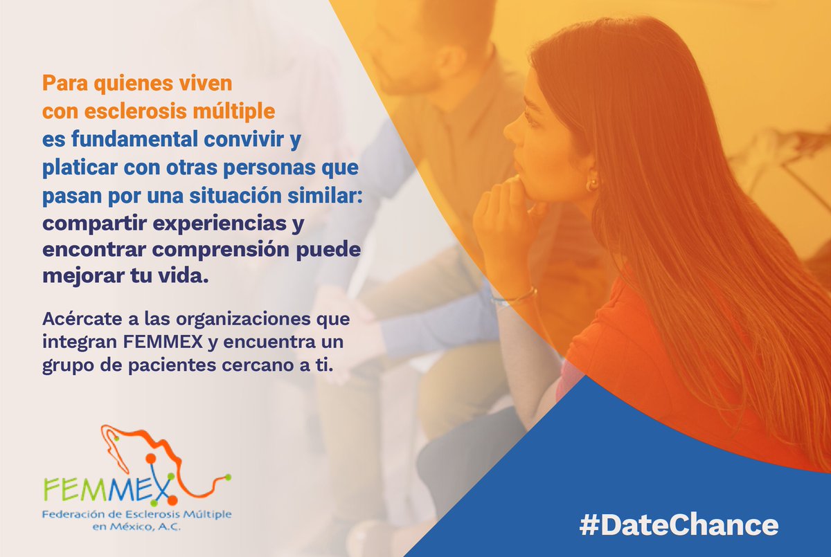 FEMMEXAC's tweet photo. Convivir con personas que tienen #EM nos da herramientas para tener una mejor comprensión de la enfermedad. Si fuiste diagnosticado y requieres apoyo, manda un mensaje directo y te canalizaremos con una asociación de #FEMMEX. #DateChance https://t.co/K4018dRzgG