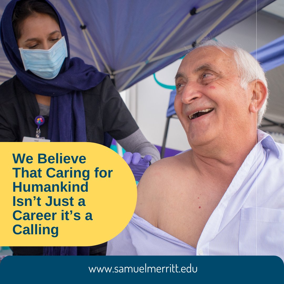 SamuelMerrittU's tweet photo. At #SamuelMerrittU, our mission is to improve access to #healthcare for everyone by providing a rigorous #education, hands-on learning experiences, and a values-based credo of care.
We prepare students to partner with underserved communities and address health disparities ❤️️. https://t.co/fh1J7ljdBA