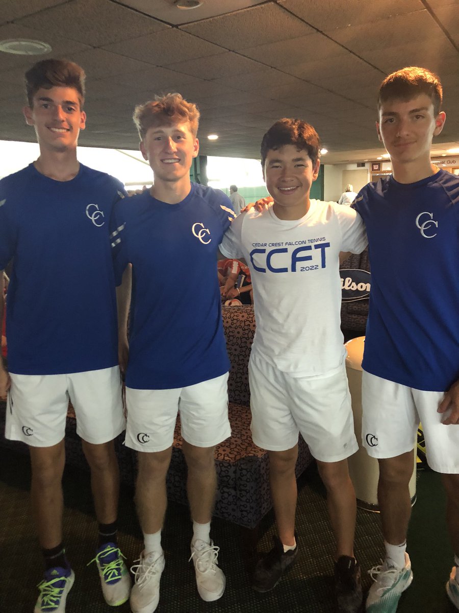 CCFalconTennis's tweet photo. Many years we were grateful just to qualify for District3 dubs! This year we had two teams qualify and one team had advanced to the semifinals! Congrats to Jozef &amp; Viseth on a great year and good luck to Garrett &amp; Rocco, when they play at 1:00pm tomorrow at HRC! https://t.co/SDFAfJONtI