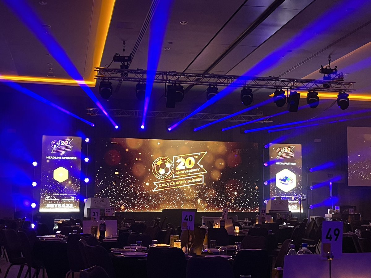 AmarjitMarva's tweet photo. Todays event #BYSA22 who do an amazing job for grassroots football. #P2AV #Purplesquareav #Robe #Yamaha #marlinlighting #LED https://t.co/RQa4beSVSZ