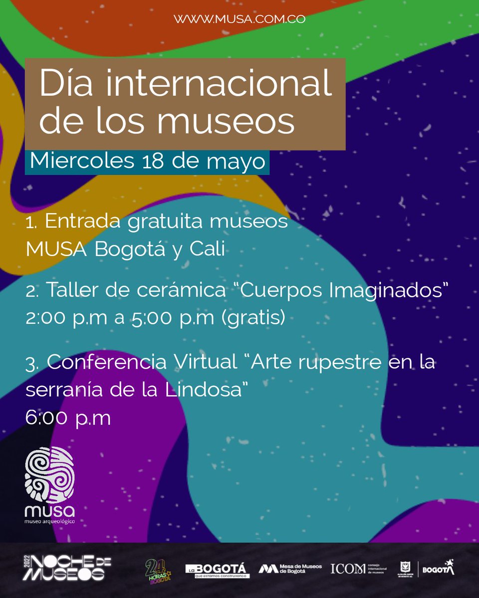 ¡Este miércoles 18 de mayo celebra con nosotros el día internacional de los museos!

#MuseosEnCasa #MusaEnCasa #QuedateEnCasa