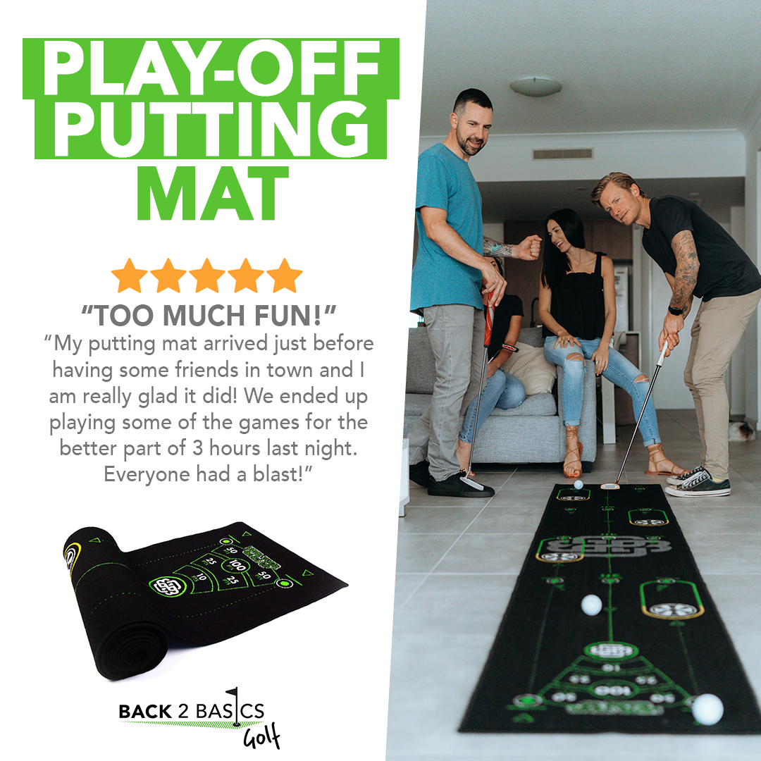 back2basicsgolf's tweet photo. Weather not so great outside? We have you covered. The Play-Off Putting Mat can be set up indoors or out. You decide 🙌🏼

#puttingmat | #friends | #golf | #fun | #weekend | #golfgame | #makeitfun https://t.co/DLTQsg1Kke