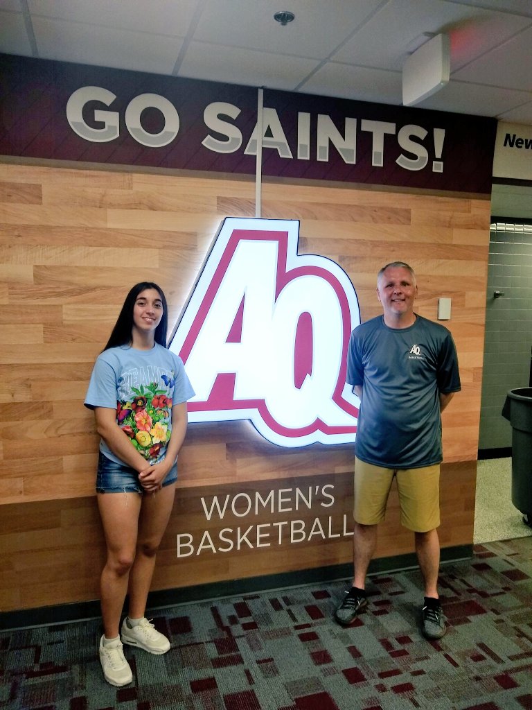 EveTanas2023's tweet photo. Thank you @coachbrian05 for the great visit and tour of the campus! I appreciate all of the advice and the opportunity to continue my academic and athletic career! @AQWomensBBall @MiMagicBBall @nvillehoops https://t.co/9fw7evcfau