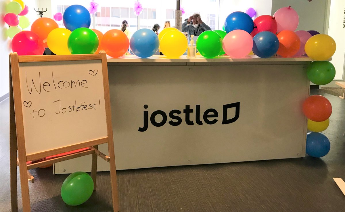 JostleMe's tweet photo. Some new faces, some old faces. Jostlefest was an amazing, fun-filled three-day event that brought all employees together to fuel our culture, celebrate our product, share our accomplishments, and discover what’s new! 

#Jostle #Jostlefest #workplaceconnection https://t.co/IZIh6UvCDl