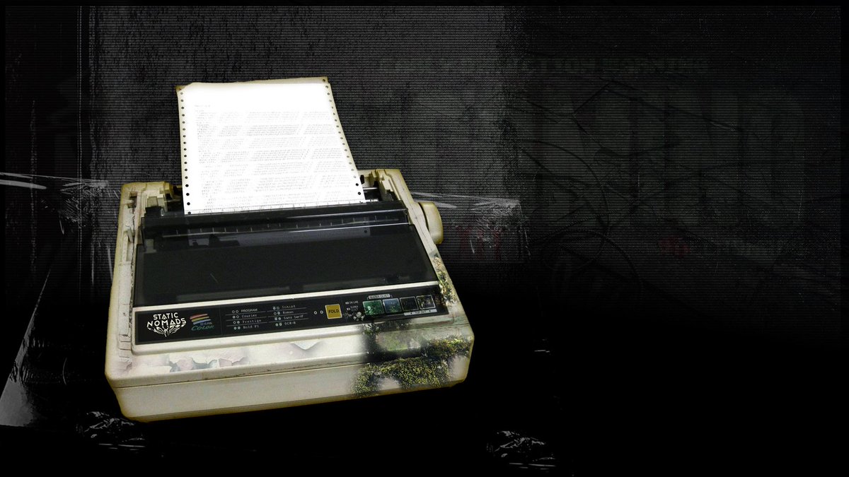 _taste32's tweet photo. [15B015_ GAIA REPOSITORY]
> Beacon Active. #NOMAD_032
“Anyone got a spare 24pin handy? Found a printer. But this dot matrix badboy might need a little juice boost.  Olivetti PackAbellends. Shambles 
#Arcticircus #15B01T3_GAIA #thefold #AllNomads #gatelogs #zero90 #threefoldbold https://t.co/xPh4nfMla6