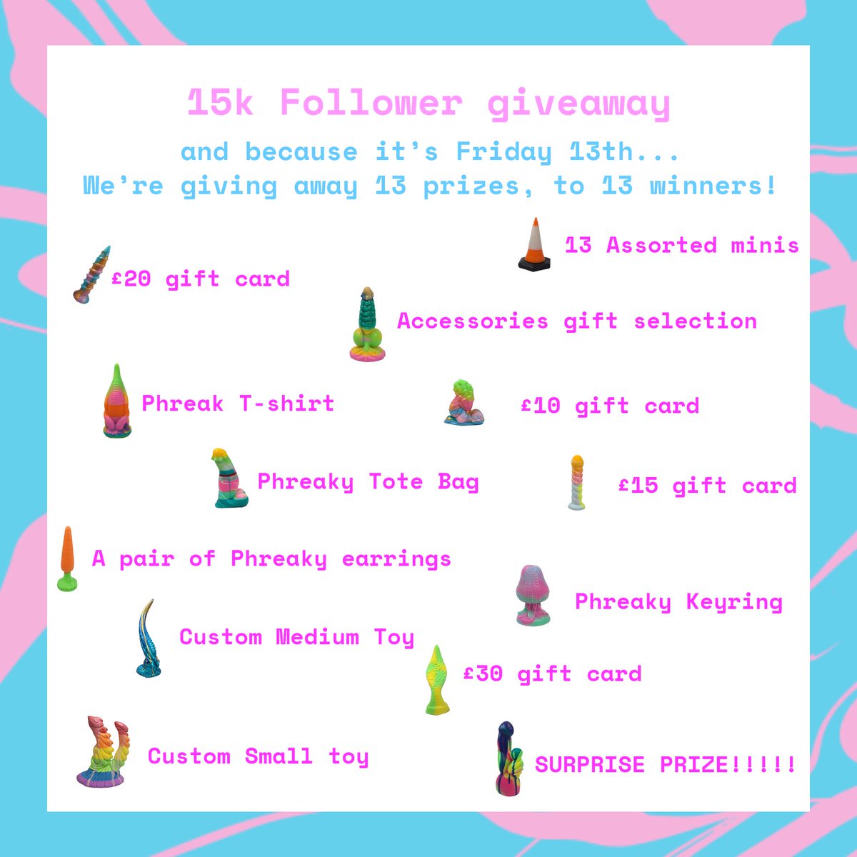 Phreakclub's tweet photo. 15,000 followers! WOAH! Thank you so much! 
.
To celebrate, it's time for a giveaway! 
.
To enter for your chance to win: 
⭐ Follow us!
⭐ Like this post 
⭐ Tag 2 friends 
⭐ Retweet for an extra entry
*entrants must be 18+* 
*entries close 16.05.22 @ 23:59* https://t.co/kGCmOwcEBN