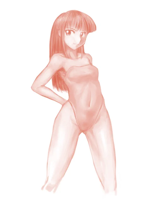 ポーズれんしう。レースクイーンとか、そんなカンジのおねいさんメトロクロスの全クリ動画を流しながらお絵かきしてたら、何故かこんなのに 