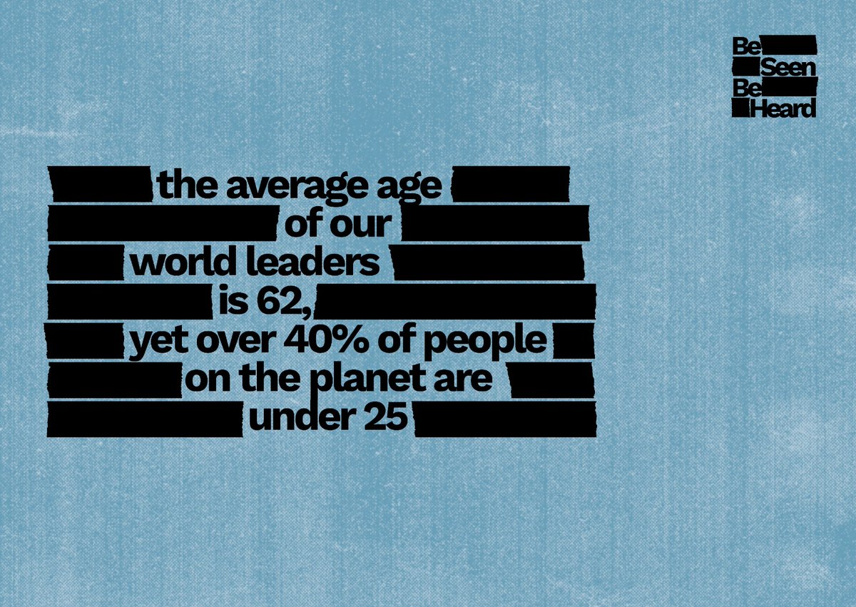 UN's tweet image. Youth have the right to be included in political decisions that affect them, yet numerous barriers prevent their participation.

Join @UNYouthEnvoy &amp;amp; @TheBodyShop as they work to bring about radical change &amp;amp; enable young people to #BeSeenBeHeard: beseenbeheardcampaign.com