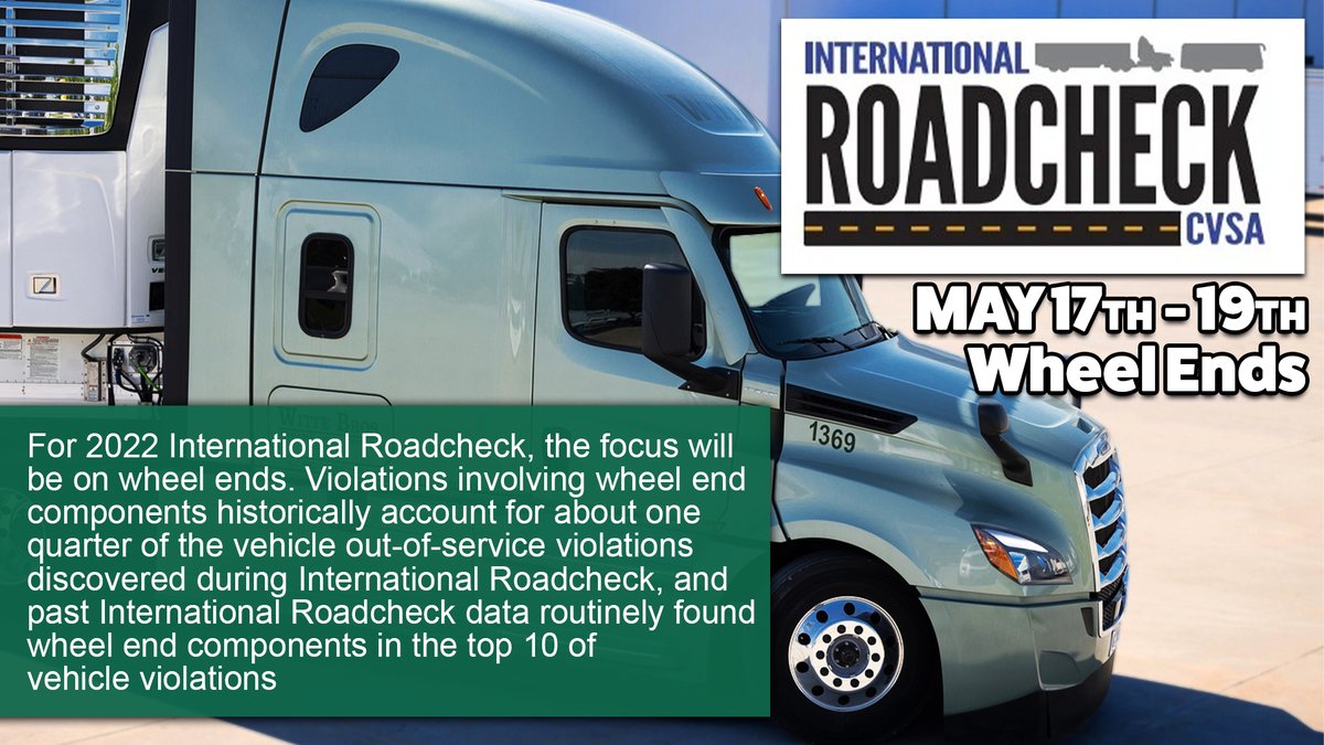 wittebros's tweet photo. A friendly reminder for all Witte Drivers:
International Roadcheck starts Tuesday the 17th!
The focus will be on wheel ends! 🚛

You can read our blog from last week for more information!
https://t.co/SZvylkpZOP
#internationalroadcheck #wheelends #trucking https://t.co/GJqmot80tf