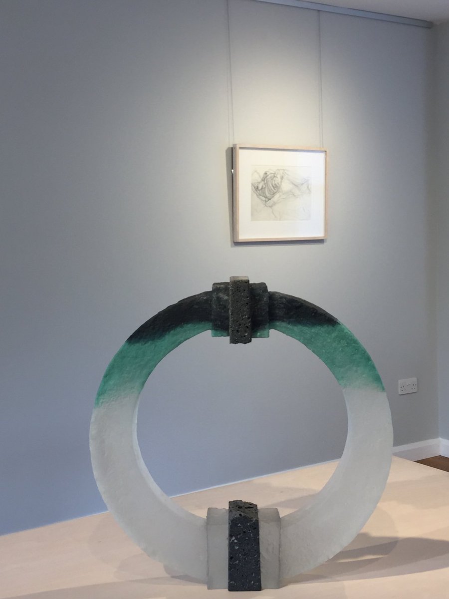 Life from earth at Fen Ditton today with artists Colin Reid and Wilhelmina Barns-Graham :basalt graphite paper and glass fendittongallery.com