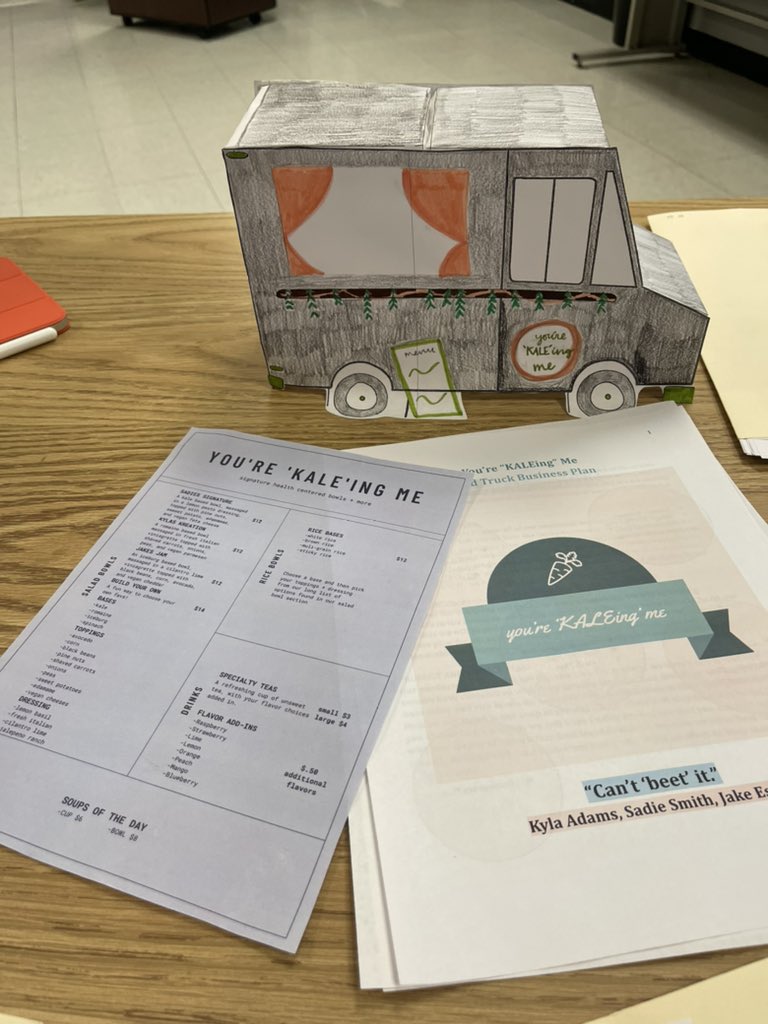 HMcDow's tweet photo. I loved being a “Shark” and judging food truck business ideas today! We invested a lot of “money” in Lauren Hallmarks Intro to Biz Class today! #Entrepreneurs @ShannwatWatson @kkbrite @ryanegly https://t.co/m56bmeAWpl
