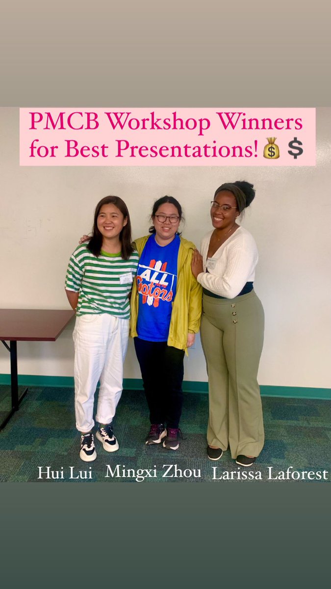 NadiaNazihM's tweet photo. The 2 days of presentations from PMCB Students were amazing. Great to get a peak into what everyone has been working on! All presentations were awesome, but 3 winners were chosen 🥳 🎉 https://t.co/9NIlMYRuET