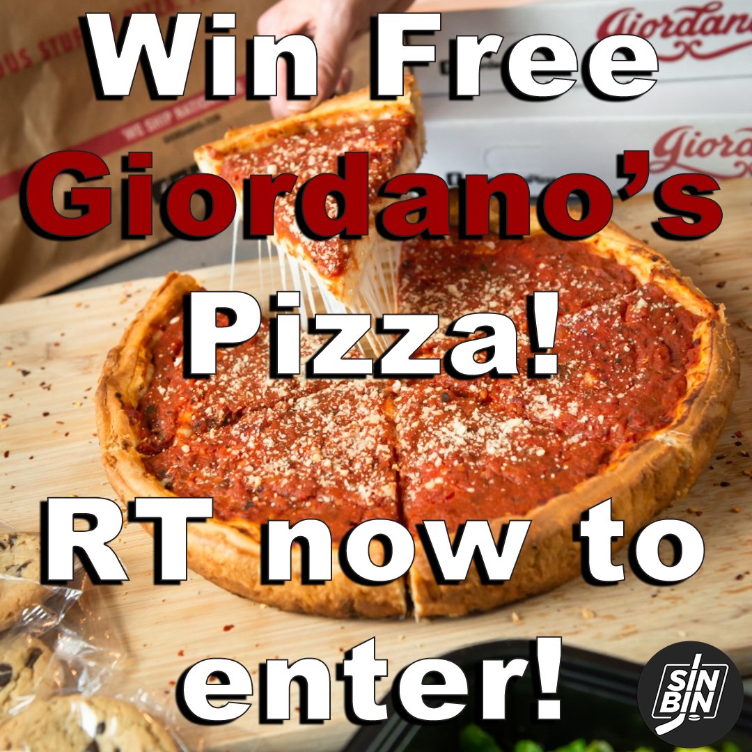 SinBinVegas's tweet photo. GAME 7 BONANZA! We're giving away up to $400 of @GiordanosPizza! RT this to enter!

We'll assign more than 200 people a random number. If a player with your number scores a Game 7 GWG, you win a $50 gift card. Add up all the GWG scorer numbers and that number wins a $150 GC! https://t.co/QW6j5oTH5o