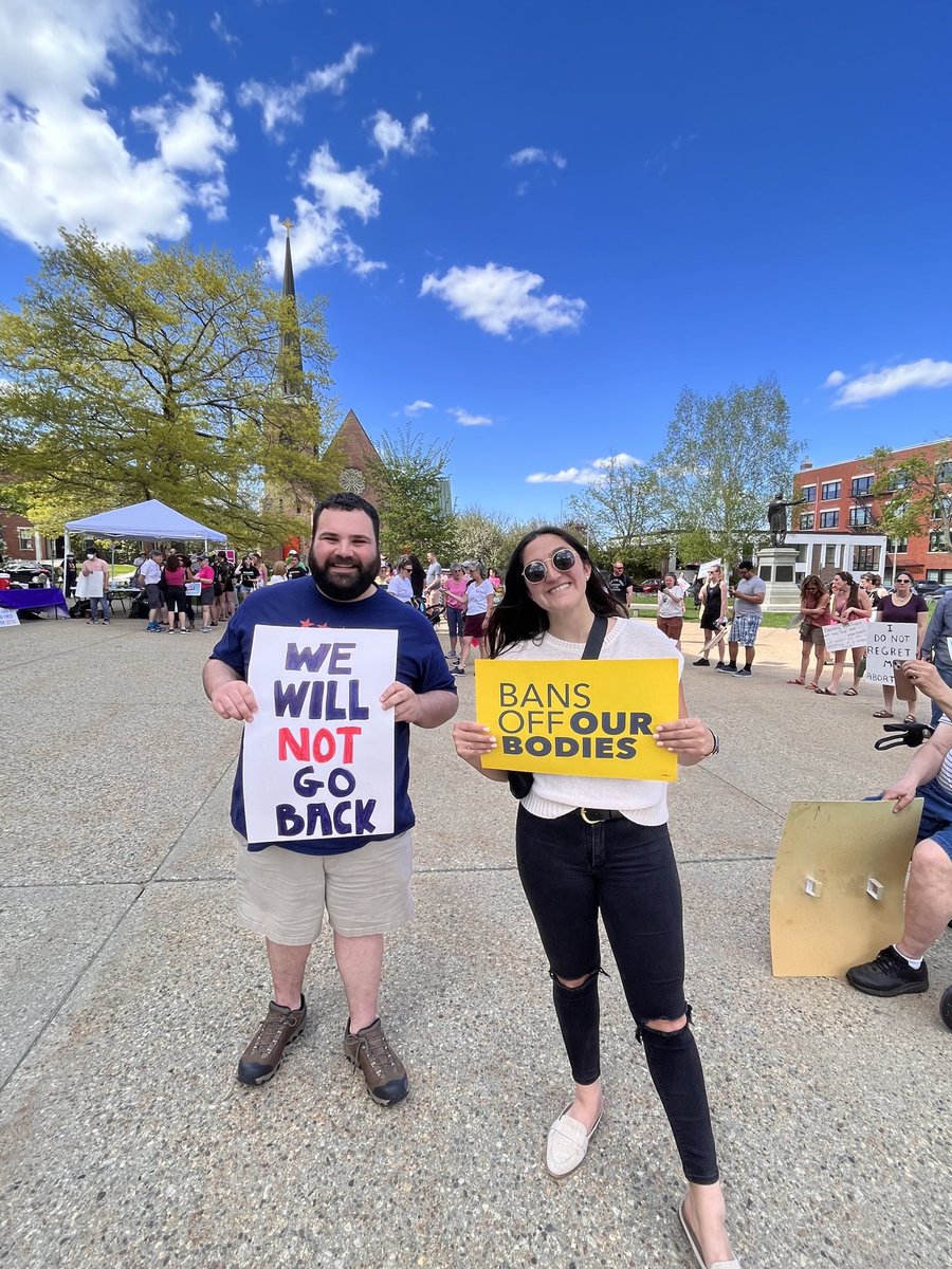 NHDems's tweet photo. The anti-choice agenda of @GovChrisSununu and the @NHGOP is out of touch with Granite Staters. 

We demand reproductive health care, abortion rights, and elected officials who are going to protect them. #NHPolitics https://t.co/ns9WGHK37d