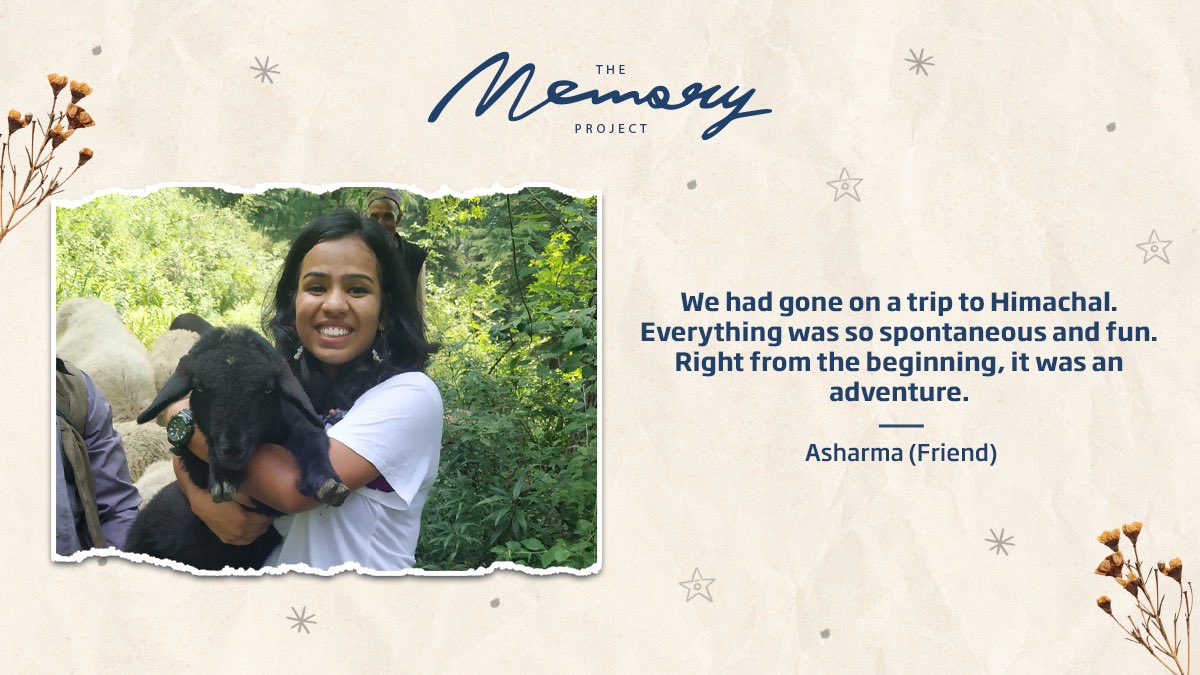 HDFCLIFE's tweet image. The Memory Project | Their memories continue to live with us, today and forever.
The adventures we shared and the craziness we indulged in, will always stay with me. 
-Asharma (friend)
hdfclife.com/thememoryproje…
#TheMemoryProject #TMP #SarUthaKeJiyo