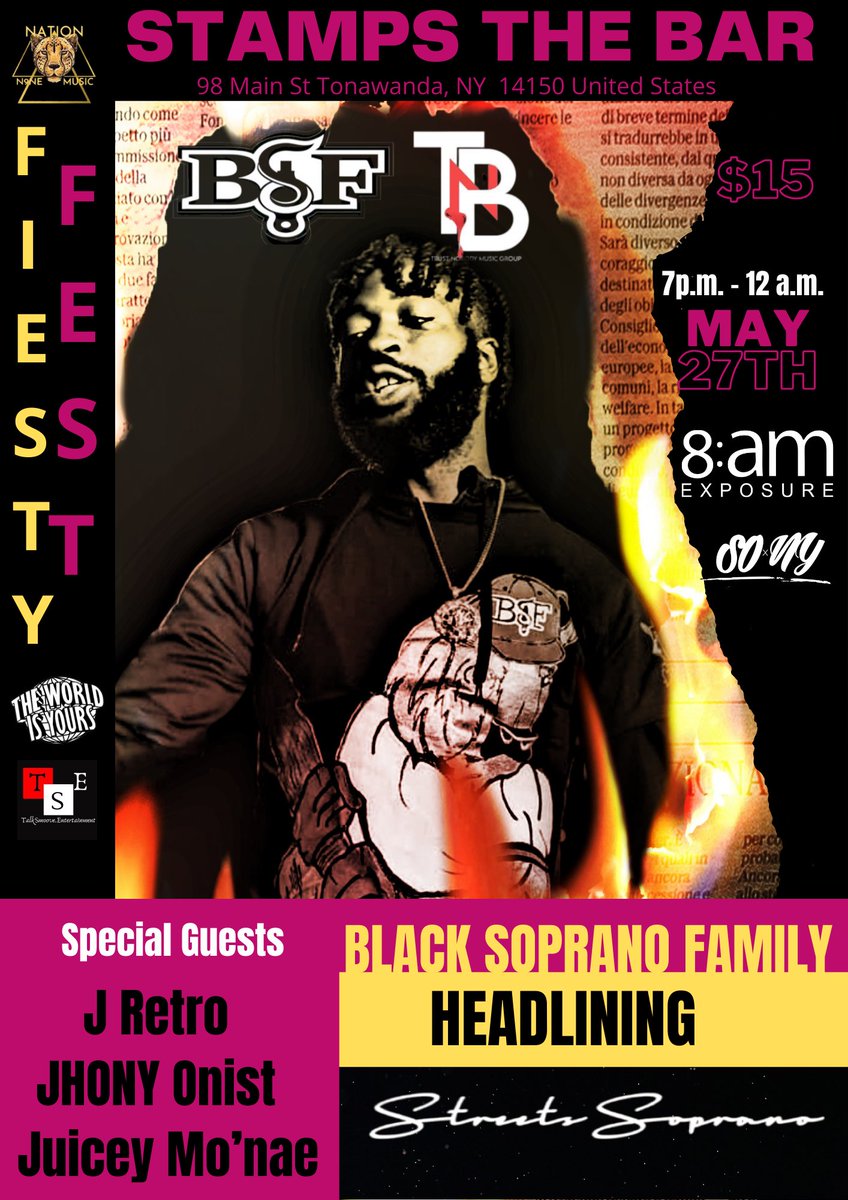brassiskingtru's tweet photo. BUFFALO, NEW YORK
We Got something special for you come May 27th
The streets is talking
The students are ready
The artists are 🔥
I co-sign the new wave! #SOxNY
Ticket Link:
https://t.co/Xl8kCy3W9P
#NewYork #Buffalo #FiestyFest #ArtistOnTwitter #rap #hiphop #slumpunk #rock https://t.co/gPHgfZUulq