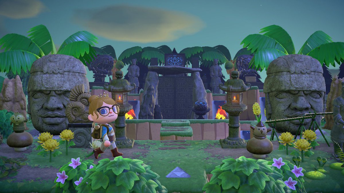 StanglassACNH's tweet photo. Zelda researching some of the ancient ruins of Skyloft 📚📜 #zeldacore #zelda #ACNH #BOTW https://t.co/nCjygRSovK