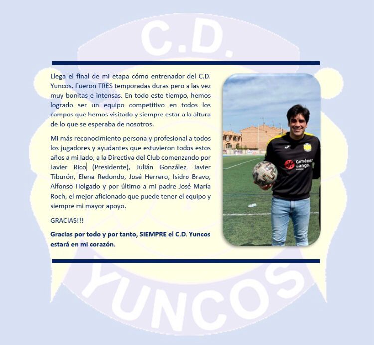 ArielRoch1's tweet photo. Gracias por todo CD Yuncos. https://t.co/sQu4imJszN
