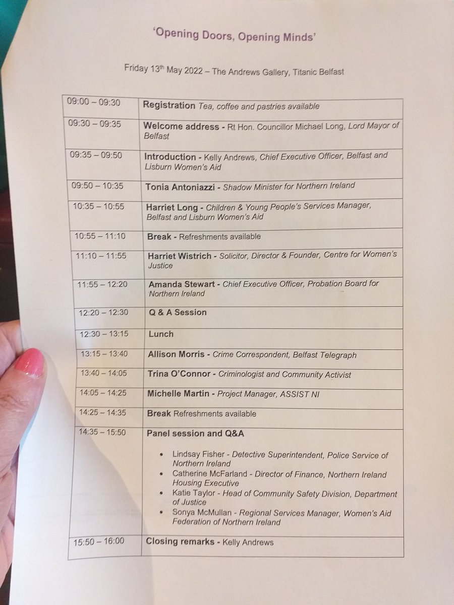 KarenDouglas_NI's tweet photo. Powerful presentations from a variety of speakers @WomensaidBelLis Conference "Opening Doors, Opening Minds" today complemented by music from Brigid O'Neill. Thankyou @kellyandrews149 CEO & Team 👏👏👏 #BLWA 💜
#DomesticAbuseIsEveryonesBusiness #ReachOut #YouAreNotAlone https://t.co/DFPCuU6LWP