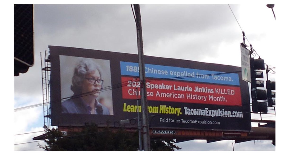 waasianequality's tweet photo. Learn from history! A billboard is up in Tacoma. https://t.co/ZWptG114XR  #waleg #waelex @WAHouseDems @27thDems @PierceGop @piercedems @WaHouseGOP @thenewstribune @WASenDemocrats @WashingtonSRC @SeattleTimesCo @jcamden @dospueblos https://t.co/JVp1yfSn1g