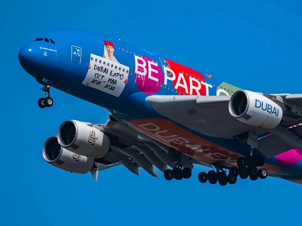 Flightintercept's tweet photo. Emirates Expo A380 Be part of the magic.
.
.
.
#a380lovers #airbusa380 #airbuslover #airbus380 #travellingaroundtheworld #travellingourplanet #travellinglife #travellingtroughtheworld #aviationnerd #aviationphotographer #excellentaviation #aviationlove #… https://t.co/ft8W3fxqub https://t.co/wkdOKlgsMh