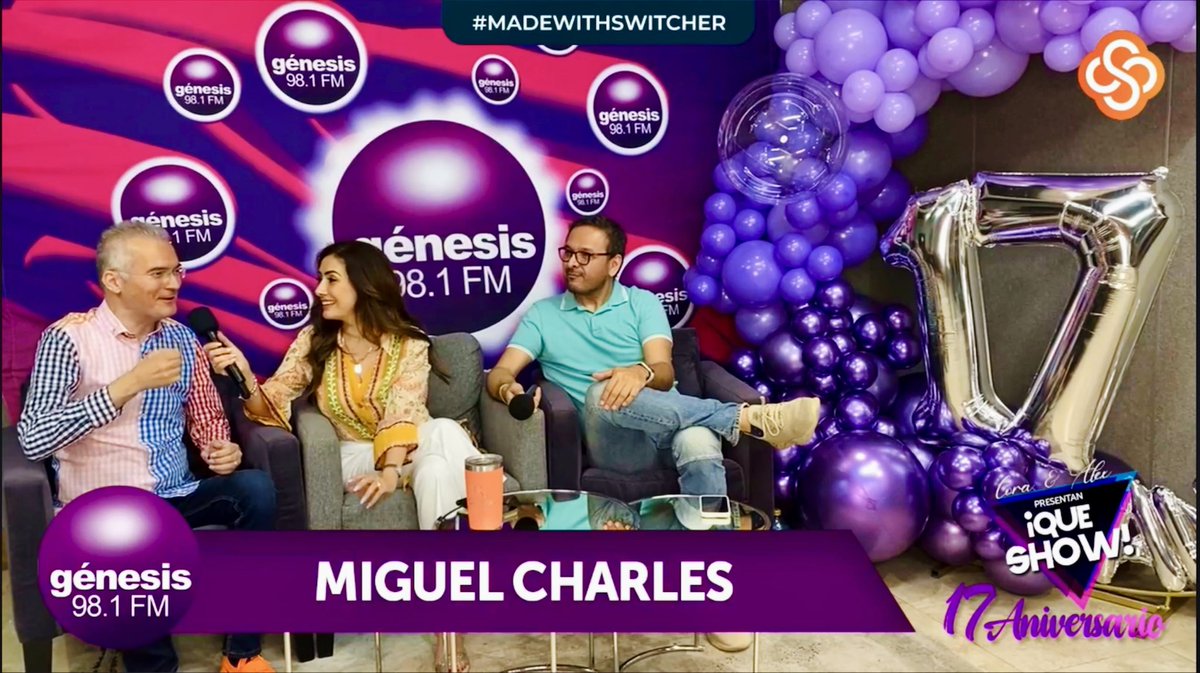Hoy estuve de invitado en <a href="/genesis981fm/">GÉNESIS 98.1 FM</a> con <a href="/coraneldagzz/">Cora Nelda Gonzalez</a> y <a href="/alexlopezfm/">Alex López</a> en el programa de espectáculos “Que Show” que iniciamos juntos Cora y yo hace 17 años..!! 🎙📻 GRACIASSSSSSS 
Feliz Aniversario #MiguelCharles #Radio #Genesis981