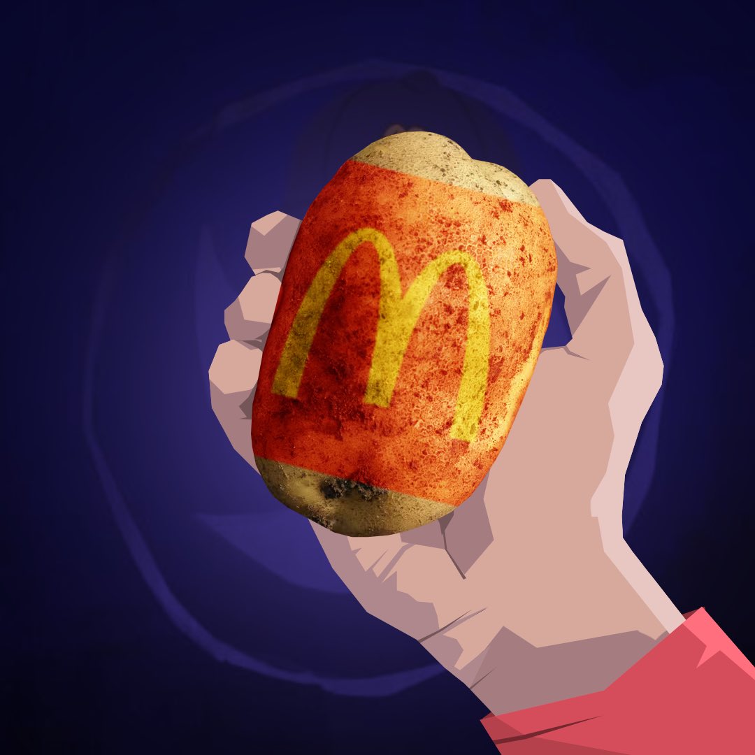 To celebrate 500 followers in less than 12 hours, here is a McDonalds potato.

First 500 interactions has a chance to get Free Mint.. 🥔👻

!boo