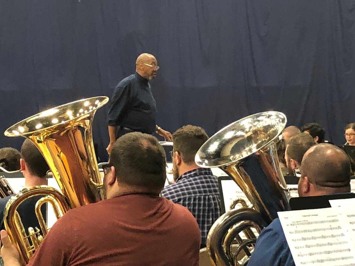 An evening spent playing music with Messiah students and grad alumni under the baton of commencement speaker/composer Quincy Hilliard.  Awesome moments of professional learning!  #bshsrocks #bssdproud
