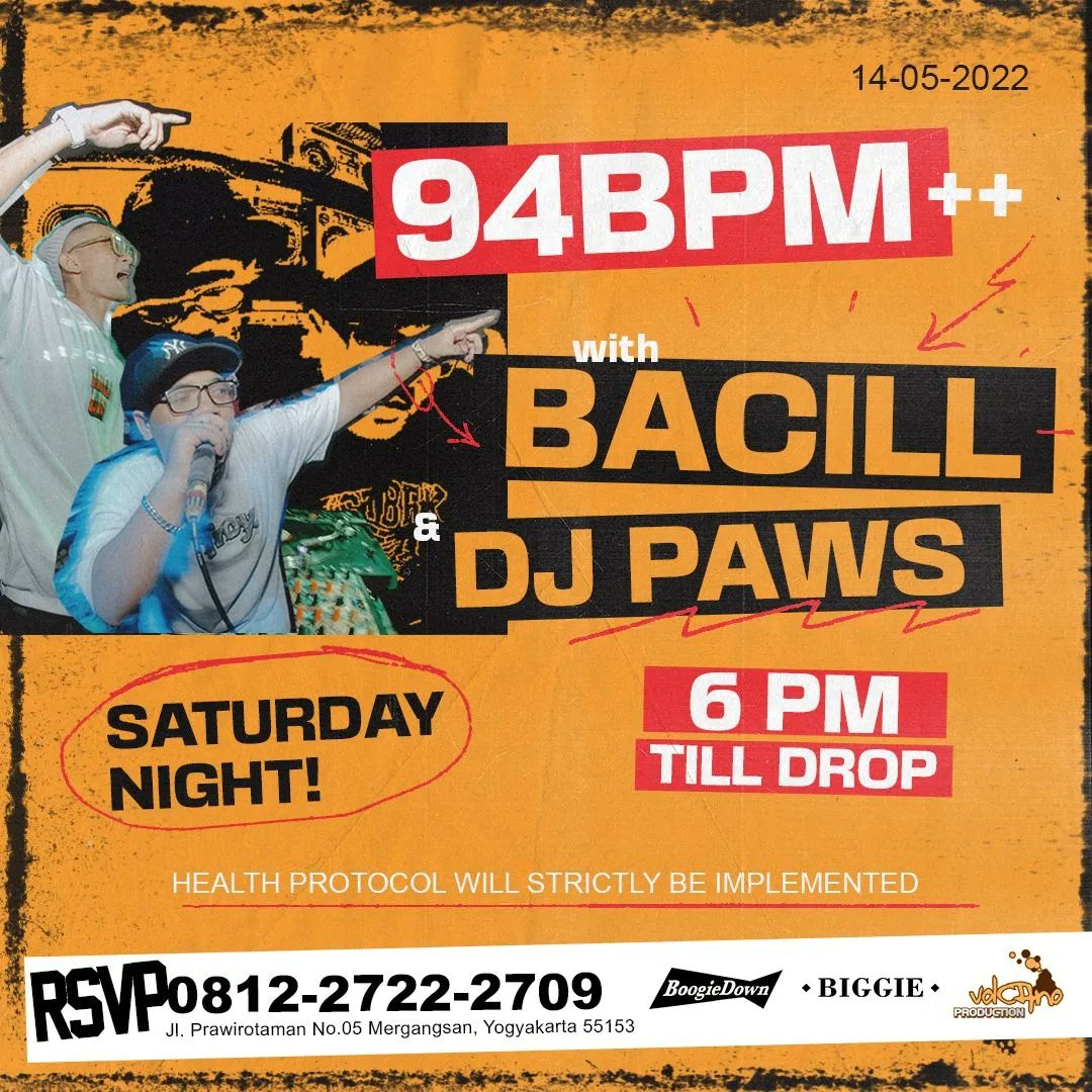 paws37's tweet photo. Masih bersama #94BPM di @boogiedownbar. Malam ini akan feat Bacill. Ndang reservasi biar dapat table!. https://t.co/RxRYo86Mo2