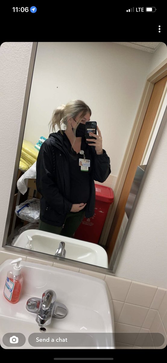 Baby mama bump in scrubs post 😍