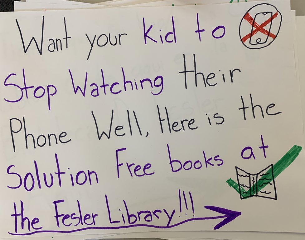 mx_morales_'s tweet photo. At our open house in a couple of weeks, the English department will be hosting a free book fair. I asked my students to help make posters and this was by far the best one. https://t.co/i38jxI5CZK