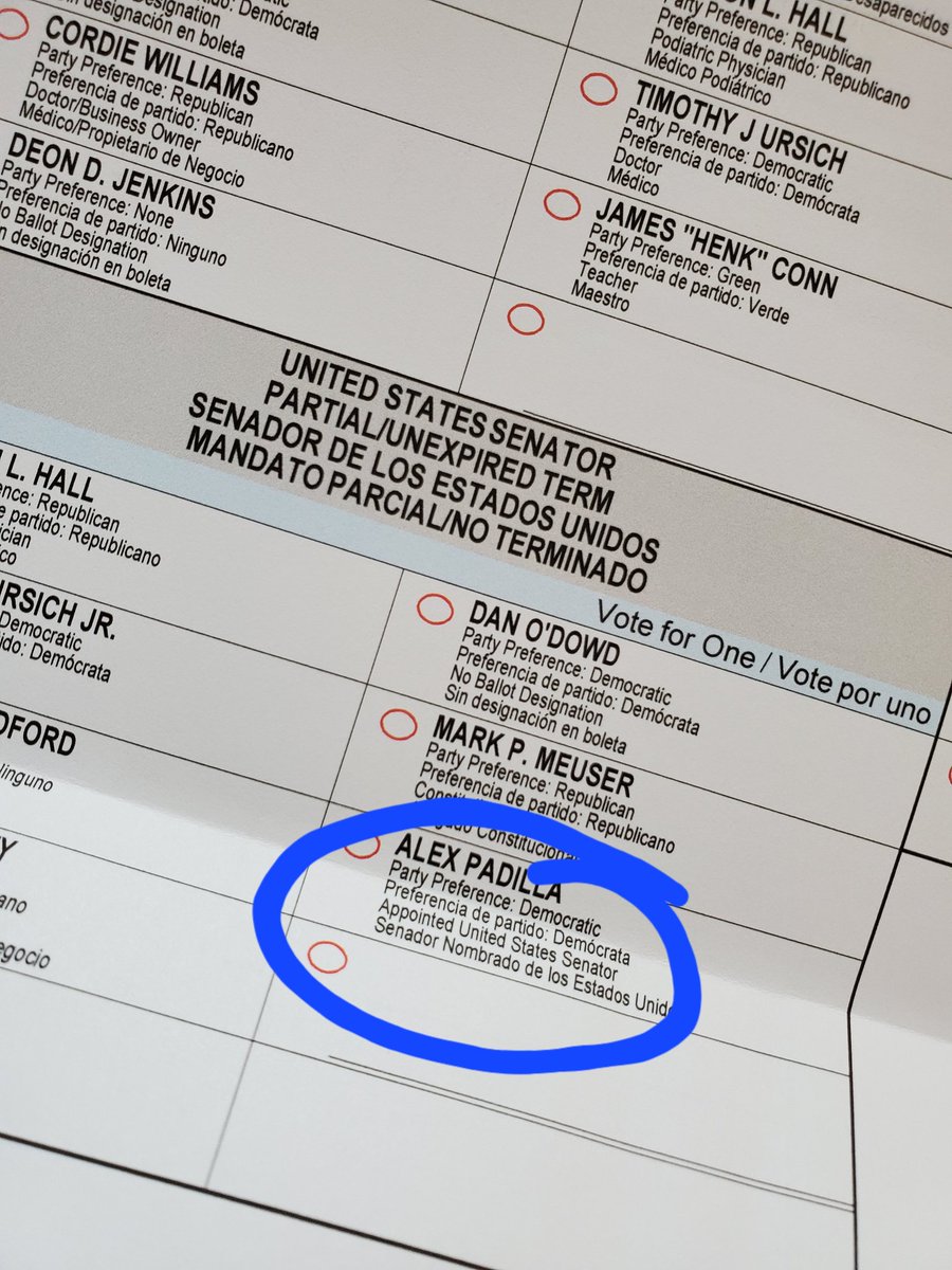 KCRABrandi's tweet photo. No, you're not seeing double. @SenAlexPadilla is on the June Primary ballot twice. @kcranews Political Analyst Mike Luery explained why this morning on #MY58 at 7am. Watch the interview here: https://t.co/JvMdtP7WOW https://t.co/rjmhtlDSK9