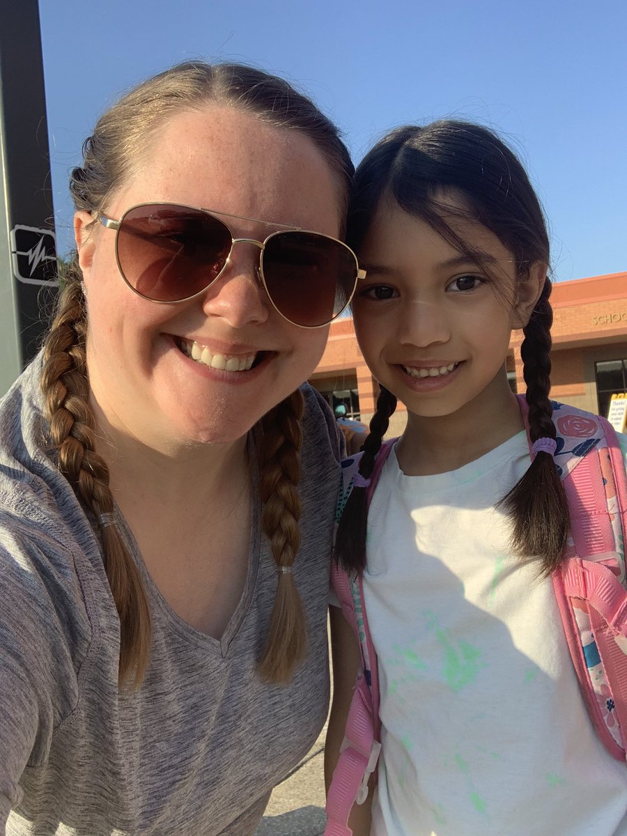 “Mrs. Brantley!!! We both have braids!!!” I love this sweet girl and field day! ♥️ <a href="/STE_Stallions/">Stewartsboro Elementary</a>