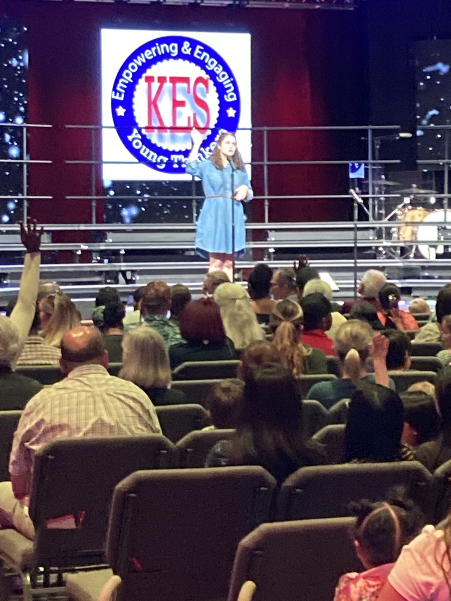 PrincipalKenne1's tweet photo. KES 2nd graders performing the musical Bugz at NorthStar Church ❤️😊Thanks to Cat White, 2nd Grade Team and our Specialist 😊You are AWESOME! https://t.co/62Jf7baMx8
