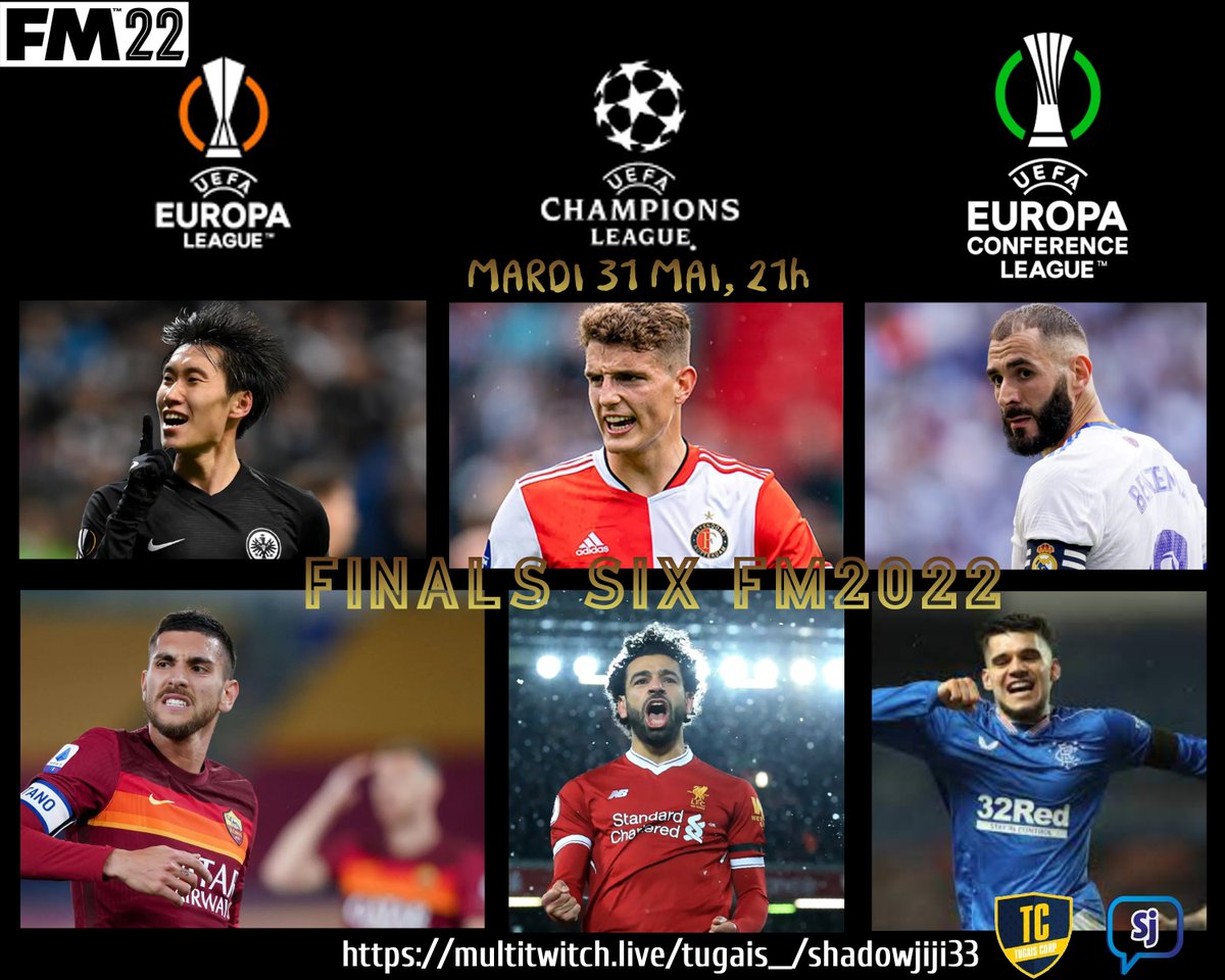 Tugais__'s tweet photo. ๐ข New Tournament Soon
Le FINALS SIX FM2022 arrive le Mardi 31 Mai ! ๐
Vient dรฉfier la Commu de la #tugaiscorp et du #fccrockers sur le mode versus de #FM22 dans un tournoi 100% plaisirโฝ๏ธ
Inscription et conditions sur le discord โฌ๏ธโฌ๏ธ
https://t.co/TYmeo64RoQ https://t.co/HgK0THYtAV