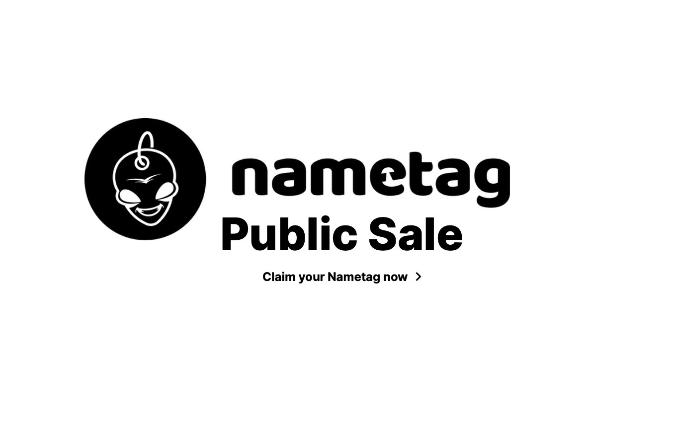 Nametag on Twitter: "The Nametag public release is now LIVE 🔖 Starting ...