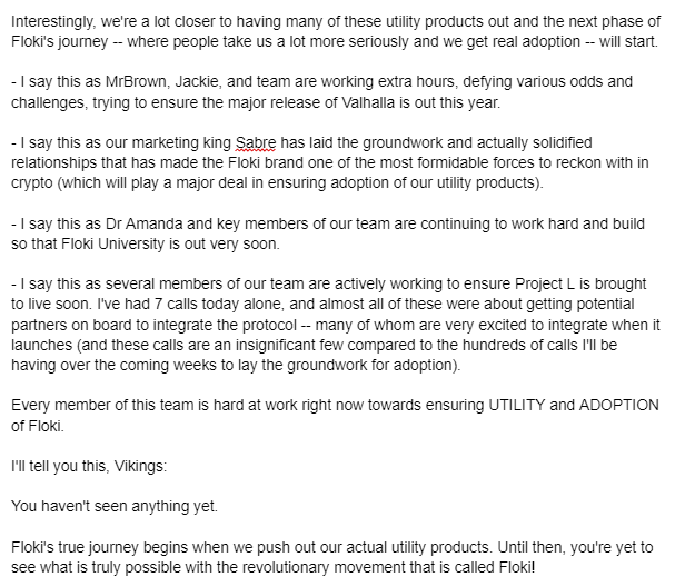 $Floki is bigger than any of us realize.

A message from <a href="/100bviking/">B (Da Viking)</a> 

(From the #Floki TG)