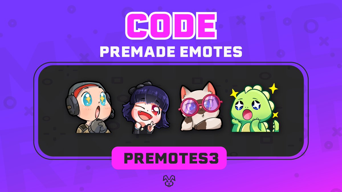 RabbitMythic's tweet photo. 🤯 Save 2 dollars for each purchase! 🤯

Premade #emotes and #badges will be only $3 bucks! 🥳

Take advantage of this weekend: 👇🏻
🐰 Bunny Emotes
🐱 Cat Emotes
🎄 Christmas Emotes
🐊 Croc Emotes
🎃 Halloween Emotes
🍭 Yummy Badges
👻 Ghost Emotes

👉🏻 https://t.co/EOv0H5CMND https://t.co/6YQhxJjXMi