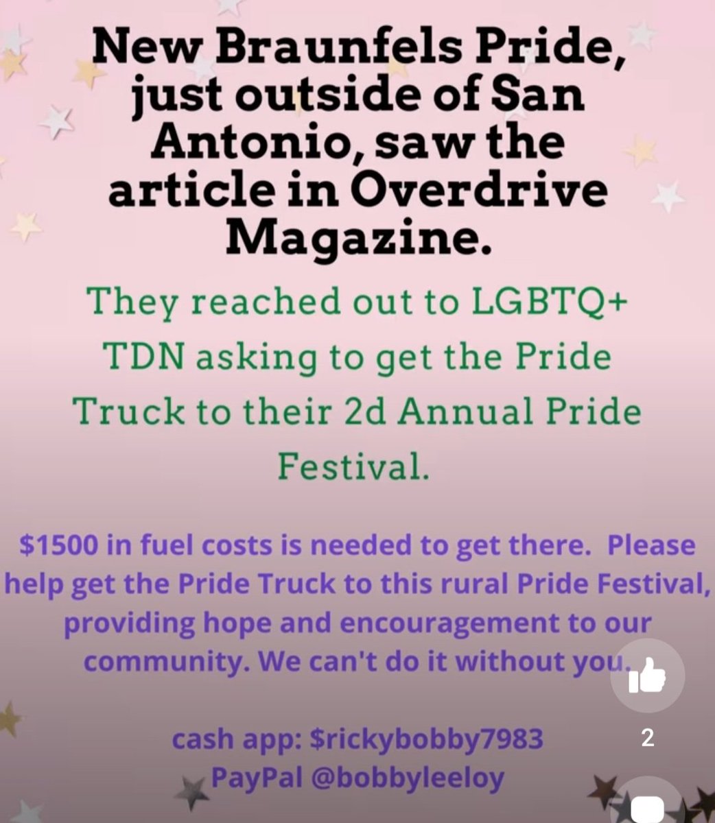 lgbtqtdn's tweet photo. Helping the new pride events helps bring awareness and education to a new place that didn't exist before. Help us, help them. #GAYPRIDE #TRANSPRIDE #INTERSEXPRIDE #XPOPRIDE #pridetruck #LGBTQTRUCKDRIVERNETWORK #NBTXPRIDE https://t.co/VABOczBIYd