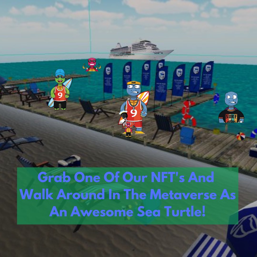CollectionReef's tweet image. How would you like to walk around the meta verse as an awesome sea turtle? 

You could if you grab one of our NFT’s

Want more info comment below 👇 

#gaming #Metaverse #NFTProject