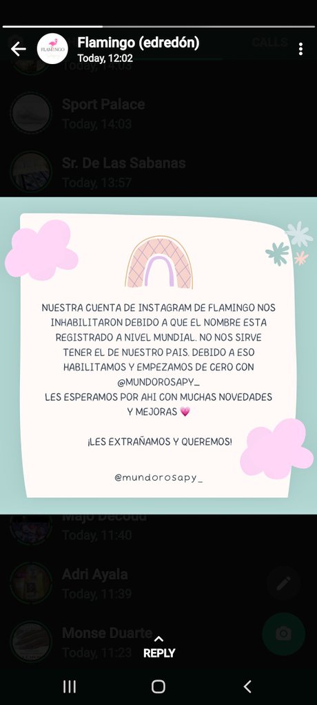 vyroreidory's tweet photo. Servicio a la comunidad. Se acuerdan de esa tienda FLAMINGO de LUQUE con la que MEDIO PAÍS tuvo mala experiencia y hasta hubo hilos en tw de eso? Bueno, sigo teniendole como contacto en WhatsApp y entre sus estados ponen esto. Cuidado eh https://t.co/IFLQlU7lRa