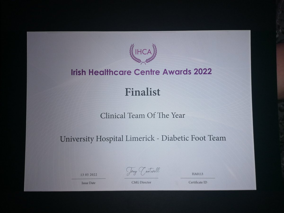 Elizabeth Carrig (@lizcarrig) on Twitter photo Delighted that the diabetic foot team UHL are finalist in the health care awards clinical team of the year. #diabetes #healthcareprofessionals #podiatry <a href="/ULHospitals/">Follow @HSEMidWest</a> <a href="/SteedFiona/">Fiona Steed</a> <a href="/HelenMeagher6/">HelenMeagher</a> <a href="/PamelaJaneRyan1/">Pamela Jane Ryan</a> <a href="/jeanShe52393352/">jean Sheehan</a> <a href="/ShaunaChaplin2/">Shauna Chaplin</a> <a href="/mekmedani/">Mekki Medani</a> <a href="/McdonaghMarilyn/">Marilyn McDonagh</a> Delighted that the diabetic foot team UHL are finalist in the health care awards clinical team of the year. #diabetes #healthcareprofessionals #podiatry <a href="/ULHospitals/">Follow @HSEMidWest</a> <a href="/SteedFiona/">Fiona Steed</a> <a href="/HelenMeagher6/">HelenMeagher</a> <a href="/PamelaJaneRyan1/">Pamela Jane Ryan</a> <a href="/jeanShe52393352/">jean Sheehan</a> <a href="/ShaunaChaplin2/">Shauna Chaplin</a> <a href="/mekmedani/">Mekki Medani</a> <a href="/McdonaghMarilyn/">Marilyn McDonagh</a>
